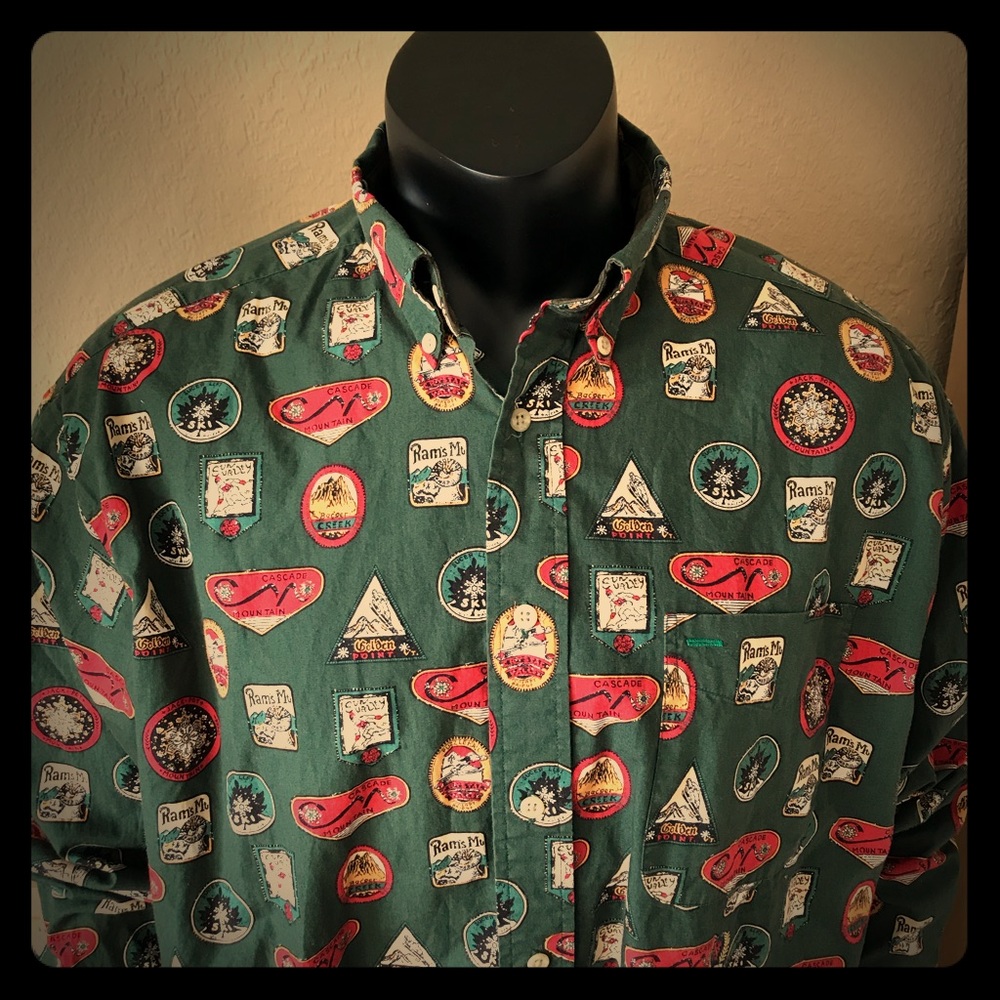 Tommy Hilfiger men’s ski resort stamp shirt Large